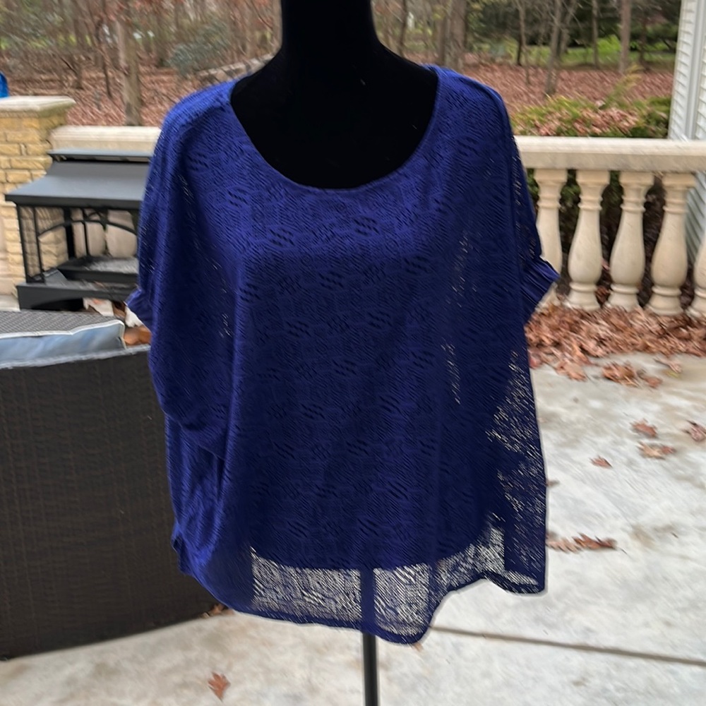 Anthropologie AKEMI + KIN electric blue navy / Marin oversized half sleeve NWT